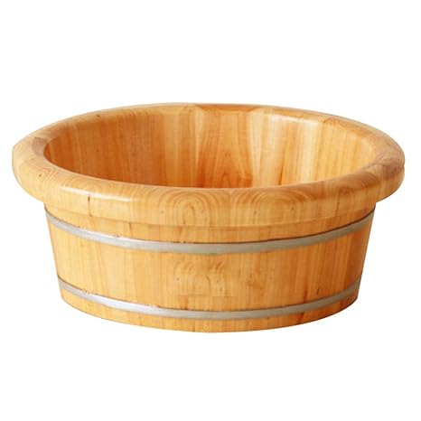 Pedikürebecken Natur Duftende Tanne (16CM) Fußbad Barrel Kleine Barre Fußbad Schaumbad Fußbadewanne