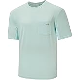 BASSDASH Men’s UPF 50+ Performance Short Sleeve Pocket T-Shirt UV Sun Protection Fishing Hiking Kayaking Sports Shirts