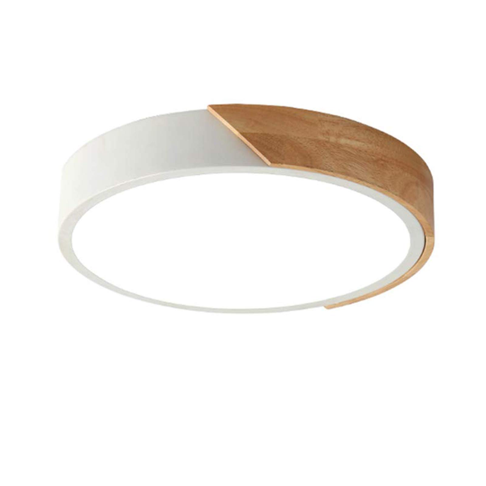 minifair Round Trichromatic Dimming LED Ceiling Light Flush Mount,White,12 inch/30cm