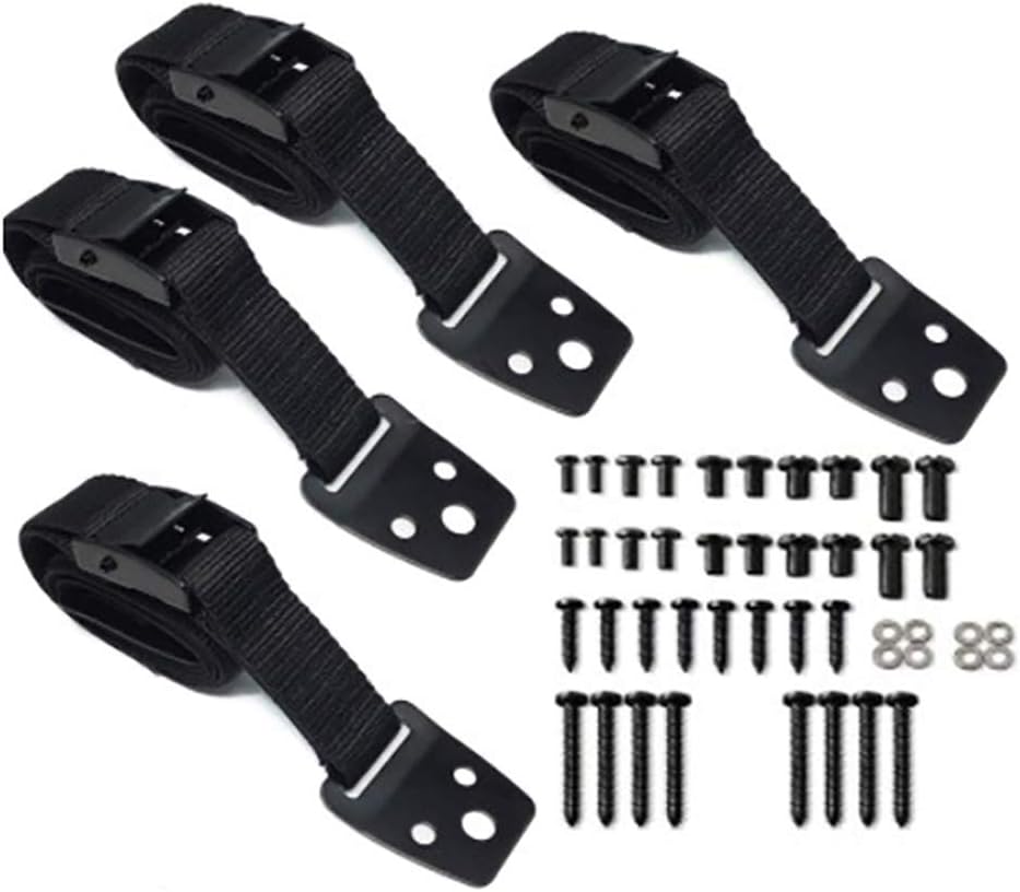 Sangle de Fixation Premium Courte 1 Pouces x 6.5 Pieds, Sangles de Fixation à Boucle Cam, Sangles de Sécurité Robustes jusqu'à 700 lbs pour Moto, SUP, Kayak, Canot, Planche de Surf, Cargo