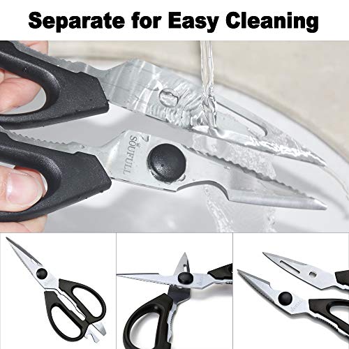 Soufull Heavy Duty Multi Purpose Kitchen Scissors for Chicken,Poultry,Meat-Come-Apart Sharp Shears
