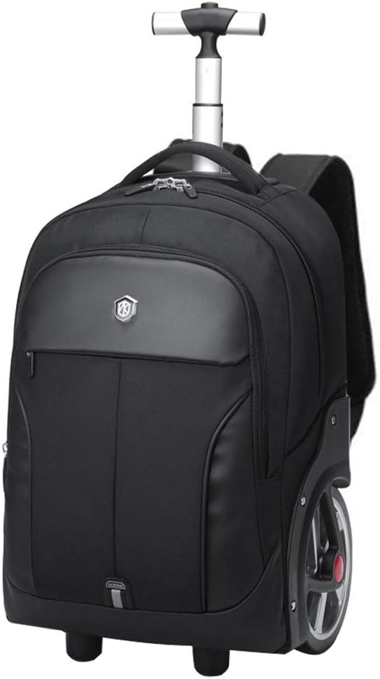 Backpacks with Wheels, Big Round Travel Suitcase, Waterproof and