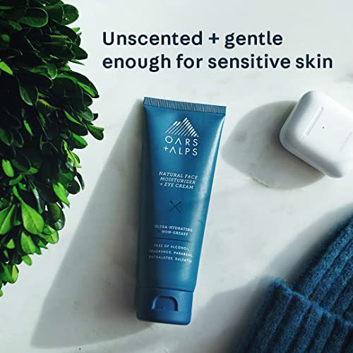 Oars + Alps Natural Face Moisturizer and Eye Cream, Hydrates Skin with Shea Butter and Jojoba