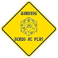 Neurotic Sphynx Warning, Nerds at Play Novelty Sign 11x11 Diamond