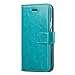J&D Case Compatible for Moto Z2 Play Case, [Wallet Stand] [Slim Fit] Heavy Duty Shockproof Flip Cover Wallet Case for Motorola Moto Z2 Play Wallet Case - [Not for Moto Z Play/Moto Z3 Play] - Aqua