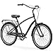 sixthreezero EVRYjourney Men's 3-Speed Hybrid Cruiser Bicycle, Matte Black w/Black Seat/Grips, 26