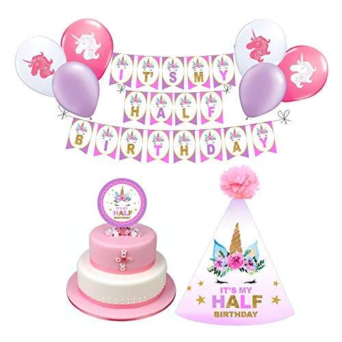 Buy Prettyurparty Unicorn Half Birthday Decorations Photo Shoot