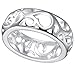 BOHG Jewelry Womens 925 Sterling Silver Plated Fashion Hollow Love Eternity Ring Engagement Wedding Band