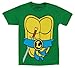 Mighty Fine TMNT Teenage Mutant Ninja Turtles Leonardo Costume Green Adult T-Shirt Tee (Medium)