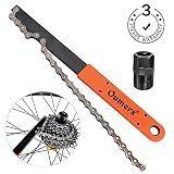 Oumers Bike Chain Tools Kit, Upgrade Rotor Lockring Removal Wrench & Chain Whip with Cassette/Bicycle Flywheel Remover Sprocket Remover Tool Pack