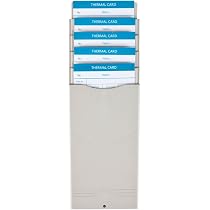 Flexzion Porte-Cartes Horaires 24 Poches – Support Mural Gris Pour Cartes 7" Pyramide 2000/6000 – Organisation Parfaite Au Bureau