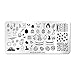 NICOLE DIARY Nail Stamping Plates Rectangle Spring Theme Animal Rabbit Nail Stamp Image Plate 042