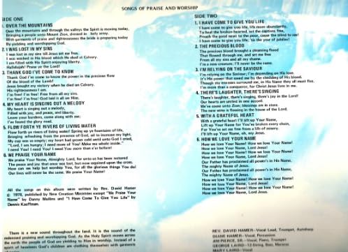 Joy on the Mountains - Songs of Praise and Worship - Vinyl LP Record - Christian Music