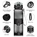 KollyKolla Sports Water Bottle 32 oz/1L, 24 oz, 17 oz, 13 oz , BPA Free Reusable Plastic Water Bottle with Filter, Leak-proof Flip Top Drink Bottle for Kids School Bike Gym Running Camping Cycling