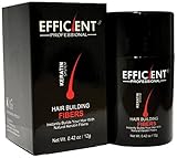 EFFICIENT Keratin Hair Building Fibers, Hair Loss Concealer Net Wt. 12gm / 0.42 oz (Black)