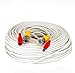 100 Feet Pre-made All-in-One BNC Video and Power Extension Cable with Connector for CCTV Security Camera (White, 100 feet)