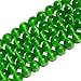 6mm Round Green Cat Eye Glass Beads Strand 15 Inch Jewelry Handmade DIY Beads