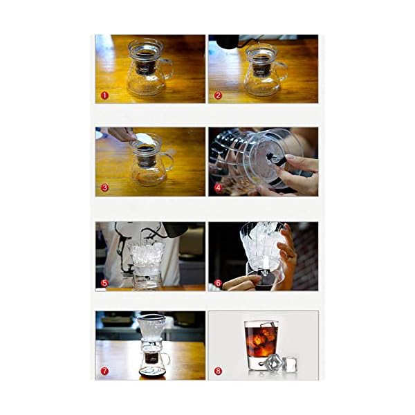 BaoYPP Ice Drip Kaffeemaschine EIS Tropfkaffee Topf Haushalt Kaltbrüheneis Drip Topf Tropstyp Eisbrauerei Kaffeemaschine… – Bild 7