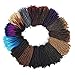 3 Packs Spring Twist Crochet Braiding Hair 110g 30Strands/pack Fluffy Soft Jamaican Bounce Synthetic Hair Extensions (Black Brown Blonde)