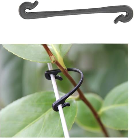 Amazon Co Jp Salinr 100個入り 誘引作業 接木クリップ 接ぎ木用ホルダー クリップ式 植物クリップ 植物を固定 接木クリップ 園芸植物 固定クランプ 鉢植え リング 支柱 固定 園芸用具 黒 ホーム キッチン