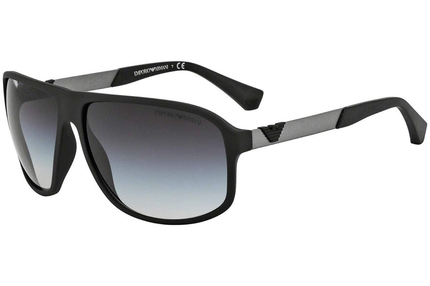 Emporio Armani EA4029 Sunglasses, Rubber Black/Gradient Grey, 64 mm Image