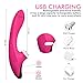 Maison-Market Clitoral Vibrator Sucking Dildo, G-spot USB Rechargeable Clitoris Stimulator Waterproof Clit Sucking Toys with 9 Vibration and Sucking Modes for Women and Couple Play(Pink)