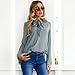 DaySeventh Women Flare Sleeve V Neck Bandage Blouse Casual Tops Elegant Comfort Shirt