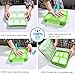 Bento Box, Fun Life Leak Proof Bento Lunch Box with 5 Portion Control Compartments, Includes Matching Insulated Lunch Bag, Ideal Box Lunch for Kids, Teens /Adults, Eco-Friendly (Green)