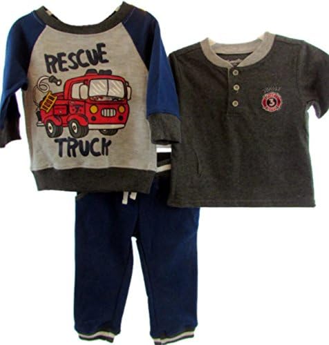 Nannette KIds Childrens Toddler Baby Boy Pant Sweatshirt T-Shirt Set (18 Months)