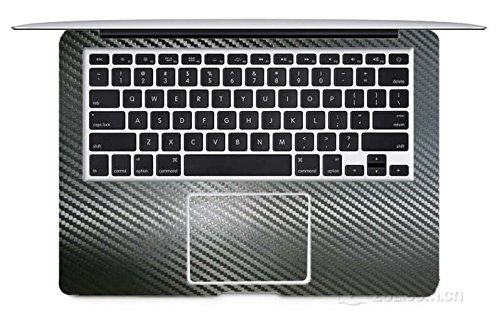 BingoBuy 2-pack BingoBuy Customized Free Cut Palm Rest Palmrest vinyl sticker w/ Touchpad Trackpad sticker for 13.3" Apple Macbook Air Model: A1369 or A1466 (Black carbon fiber palmrest skin)