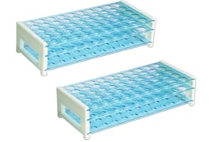 ULAB Scientific Detachable Test Tube Rack for Tubes of Dia.≤17mm, 50 Holes, PS Material, Pack of 2, UTR1006