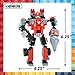 Robot STEM Toy Creative Set| 3 in 1 Transforming Action Rescue Figures Bots Construction Building Toys for Boys Ages 6-12 Years Old | Best Toy Gift Idea for Kids (Red)