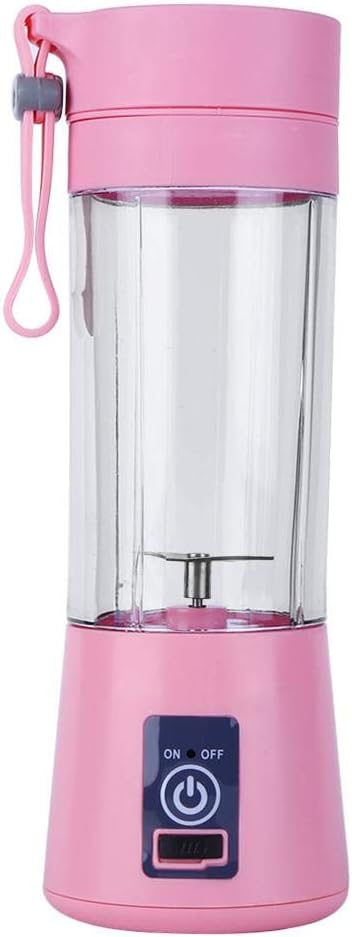 2 Blades USB Portable Electric Fruit Juicer Smoothie Maker Blender Pink