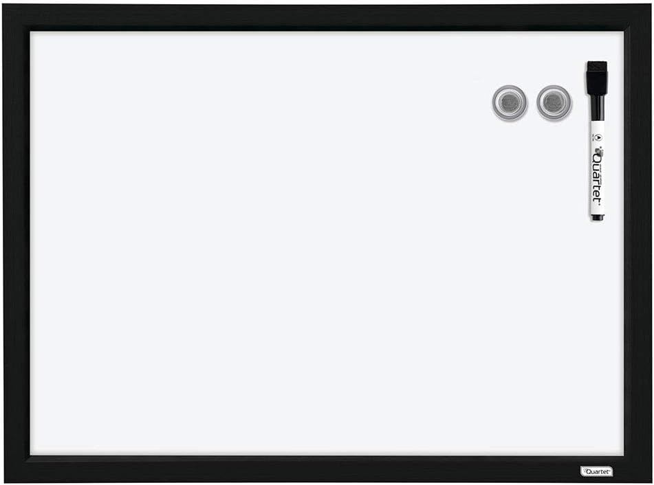 Quartet Magnetic Whiteboard, 17 x 23 inches White Board, Dry Erase Board, Black Frame (MWDW1723M-BK): Office Products