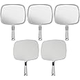 MIRRORVANA Pack of 5 Large & Comfy Hand Held Mirror - Buy Cheap in Bulk for Barber Shop, Hairstylist, Salon or Wholesale (Silver)