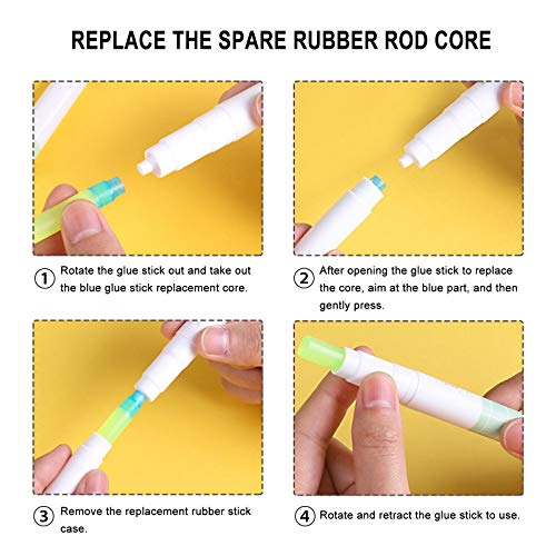 SEAMEW School Supplies Solid Archival Glue Stick Pen for Kids,Adhesive