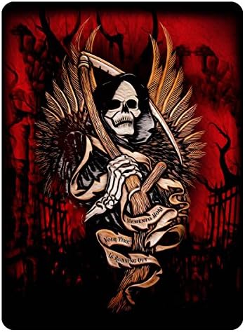 MEMENTO MORI GENUINE LEATHER PATCH HELMET STICKER BIKER MOTORCYCLE