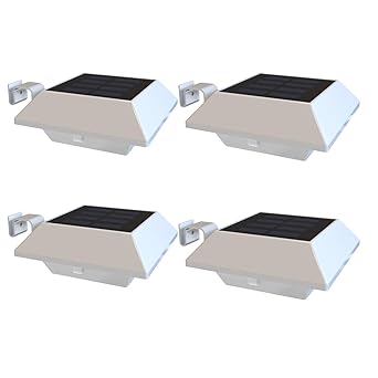 Solarleuchten für Garten Warmweiß Licht Zaun Solar Dachrinnenleuchten