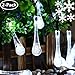 Icicle Solar String Lights Outdoor,19.2 Ft 8 Modes 30 Water Drop LED, Christmas Lights for Garden Decorations, Fence, Patio, Xmas, Wedding, Party and Holiday (2 Pack, Cool White)