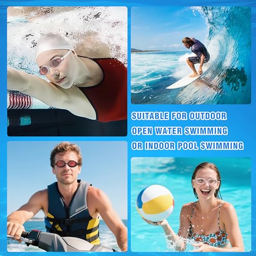 Seaflar Swimming Goggles for Adults – Open Water Anti-Fog UV Protection Waterproof Clear Vision – Easy Fit Swimming Goggles Men Women Young