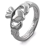MENS BEST QUALITY Silver Claddagh Ring SMS-SG92. Made in Ireland.