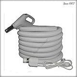 NuTone 35ft Pigtail Electric Hose with 3 way switch, Button-lock & Crushproof + Free Hose Hanger Free 2-day Shipping from Dream-Vac