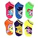 My Little Pony Girls 6 pk Ankle Socks (Neon Sparkle Ponies, 6-8 (Shoe: 10.5-4))