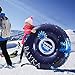BAYKA Inflatable Snow Tube with Rapid Valves, Round Heavy Duty Air Snow Sleds for Kids and Adults, 47 Inch, Blue