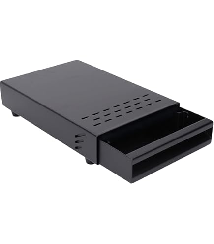 Knock Box Per Caffè Espresso Con Cassetto, Acciaio Inox Nero, Barra In Gomma, Manico In Noce