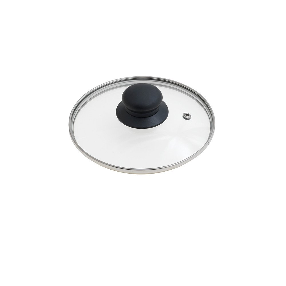 ORYX 5023400 Glass Pan Lid – 16 cm – Stainless-Steel Edge – Transparent