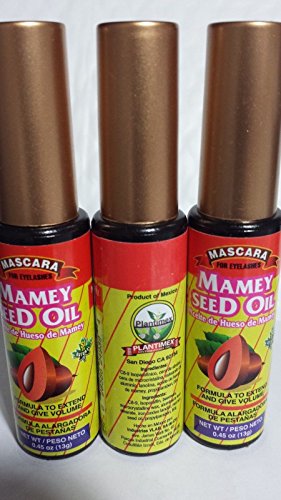 TOP Satisfied 3x Pack MASCARA MAMEY SEED OIL 0.45OZ EACH FOR EYELASHES - BLACK