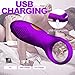 Cock Ring, Vibrating Penis Ring, Waterproof Rechargeable Couple Vibrator with 12-Speed Vibrations, Full Silicone Powerful Clitoris Massager Vibrators Adult Sex Toy (Purple)