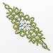 1 Pc Gleaming Wedding Applique Crystal Rhinestone Trim Ribbon Sash/Bridal Applique