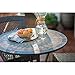 Contemporary Round Outdoor Bistro Table Mosaic Design Table Top With Steel Legs Framed With Black Finish
